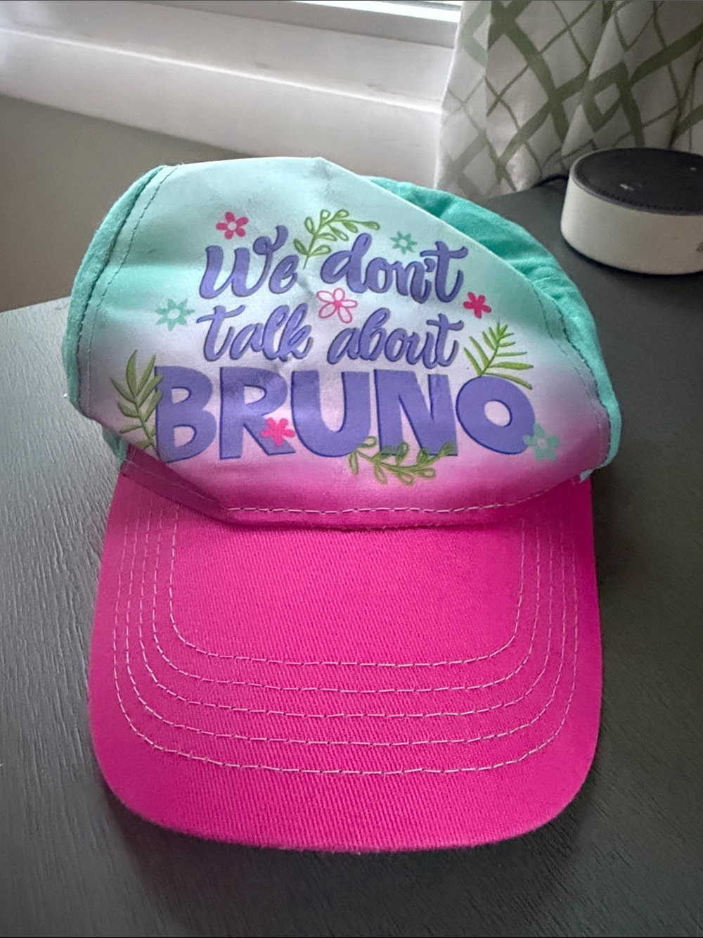 Disney Encanto Teal and Navy “we don’t talk about Bruno” hat